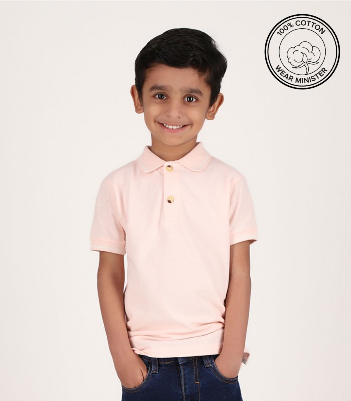 Kids Polo shirt Soft Pink